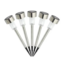 5 шт./лот открытый нержавеющей стали Солнечный газон лампа прожектор RGB/белый светодиодный освещение для лужайки на солнечной батарее для сада двора ландшафтное украшение