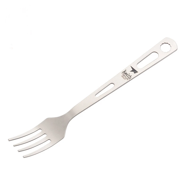 Keith exterior Vajilla tres piezas Utensilios de cocina kit Titanium cubiertos cuchillo Tenedores cuchara camping picnic portátil ligero 53g kt310
