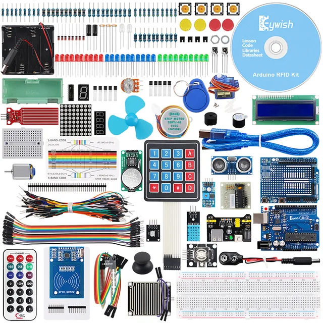 Keywish RFID Complete Sensor Super Starter Kit For Arduino UNO R3 Water-level Servo/Stepper Motor With 28 Lessons Code Tutorial