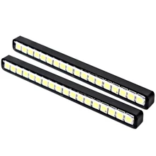 1 Pair Car Daytime Running Lights Auto Daylight 18 LEDs DRL Super Bright Car daytime LED light Car Styling Waterproof