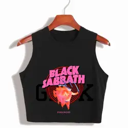 Harajuku Женская Растениеводство Топ Black Sabbath футболки без рукавов женский панк-рок жилет