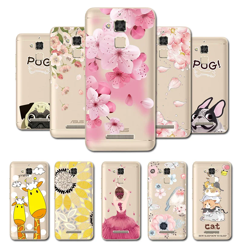 

3D Relief Lace Flowers Case Cover For Asus Zenfone 3 Max ZC520TL Soft TPU Cute Phone Shell For Zenfone 3Max ZC 520TL Coque Capa