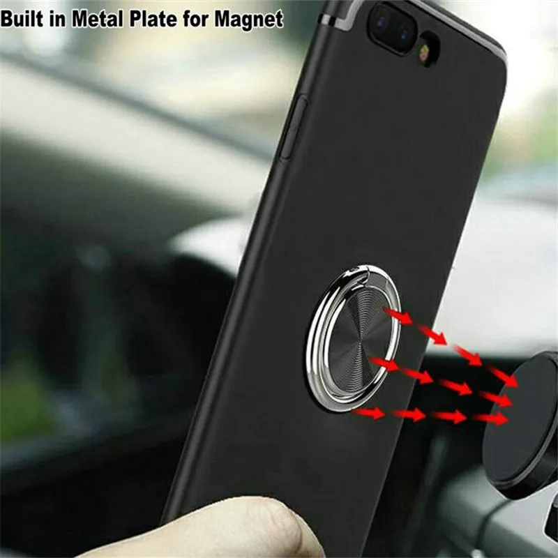 Finger Ring Holder For Samsung Galaxy Note 9 Magnetic Car Phone Holder 360 Degree Rotary Ring Stand Mobile Phone Holder Support