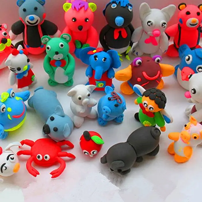 24 цвета DIY ремесло мягкая глина пластилиновые блоки Fimo эффект Моделирование полимерная игрушка S7JN