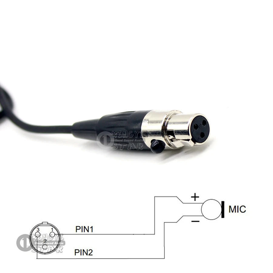 مصغرة XLR 3 دبوس TA3F موصل Headworn Mic مشبك الأذن المكثف سماعة ميكروفون ل شمشون اللاسلكية نظام Bodypack الارسال