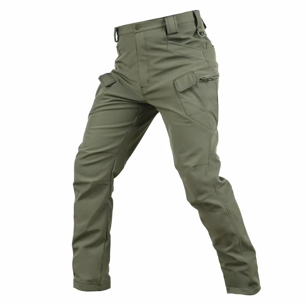5XL táctica de formación de los hombres pantalones de cáscara suave de acampar al aire libre senderismo Trekking de combate del ejército militar caza impermeable Hombre Pantalones