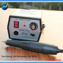 Зубные лаборатории педикюр орех вырезка Высокое скорость Сильный 204 Электрический микромотор 102L двигатель Карвер Die шлифовальные станки 35000 об./мин
