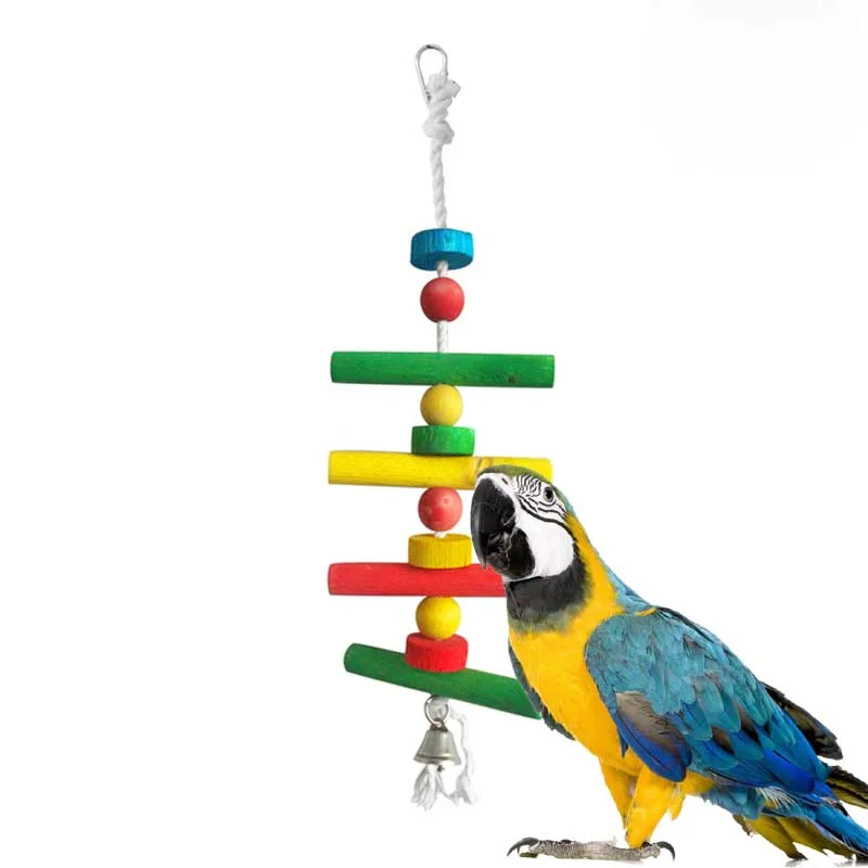Handcrafts Colorful Bird Toys for Small and Medium Parrots Parakeet