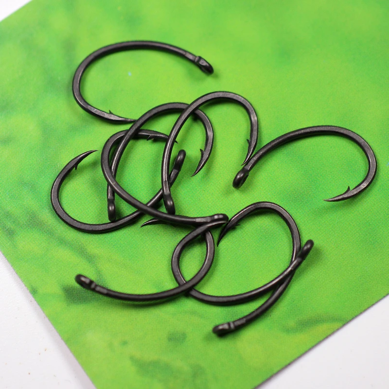 Bimoo 20pcs Teflon Coating Carp Hooks High Carbon Steel Matte Black with Micro Barb Size 2 4 6 8 10 Yn Carp Fishing Hook Europe