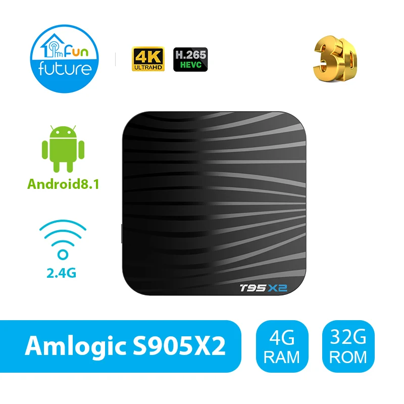 Новый T95X2 Android tv box android 8 1 S905X2 четырехъядерный cortex-A 2G/16GB 4G/32GB Поддержка 4K smart ip