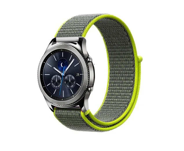 Ремешок для samsung gear S3 sport s2 классические часы пограничника Band huami amazfit bip 20 мм 22 мм galaxy watch 42 мм 46 мм huawei gt 2 - Цвет ремешка: light yellow