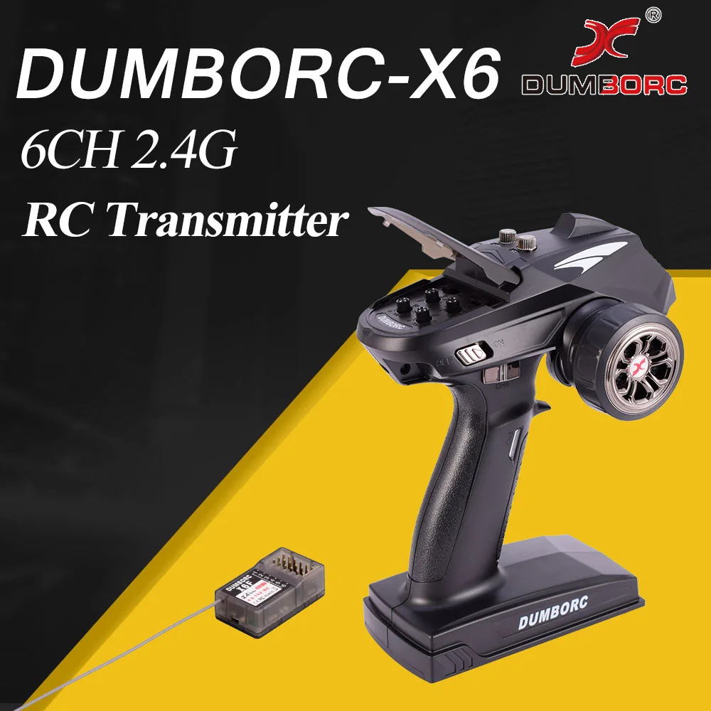 

New DUMBORC-X6 6CH 2.4G RC Radio Controller Transmitter with Mixed Mode +X6F Receiver for RC Car Boat Tank Support DIY