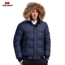 MALIDINU 2020 Men Down Jacket Winter Down Coat Thick Warm Winter Jacket Men Real Raccoon Fur Duck Down Jackets Men Wear Coats bosideng large raccoon fur collar fur winter slim medium long thick down coat female duck down jacket warm dark red b1401164z