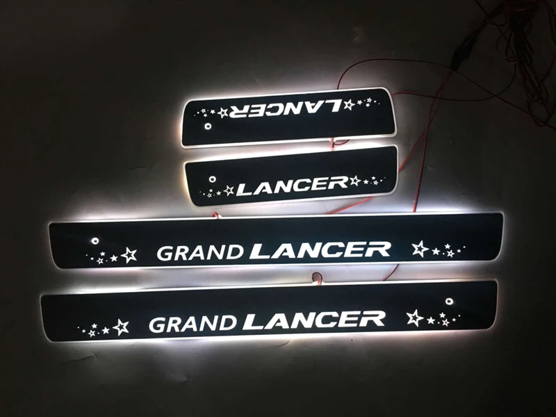 Для LANCER двери Динамический светодиодный светильник накладка Добро пожаловать педаль; автостайлинг мерцающие дверные пороги освещение для MITSUBISHI GRAND LANCER