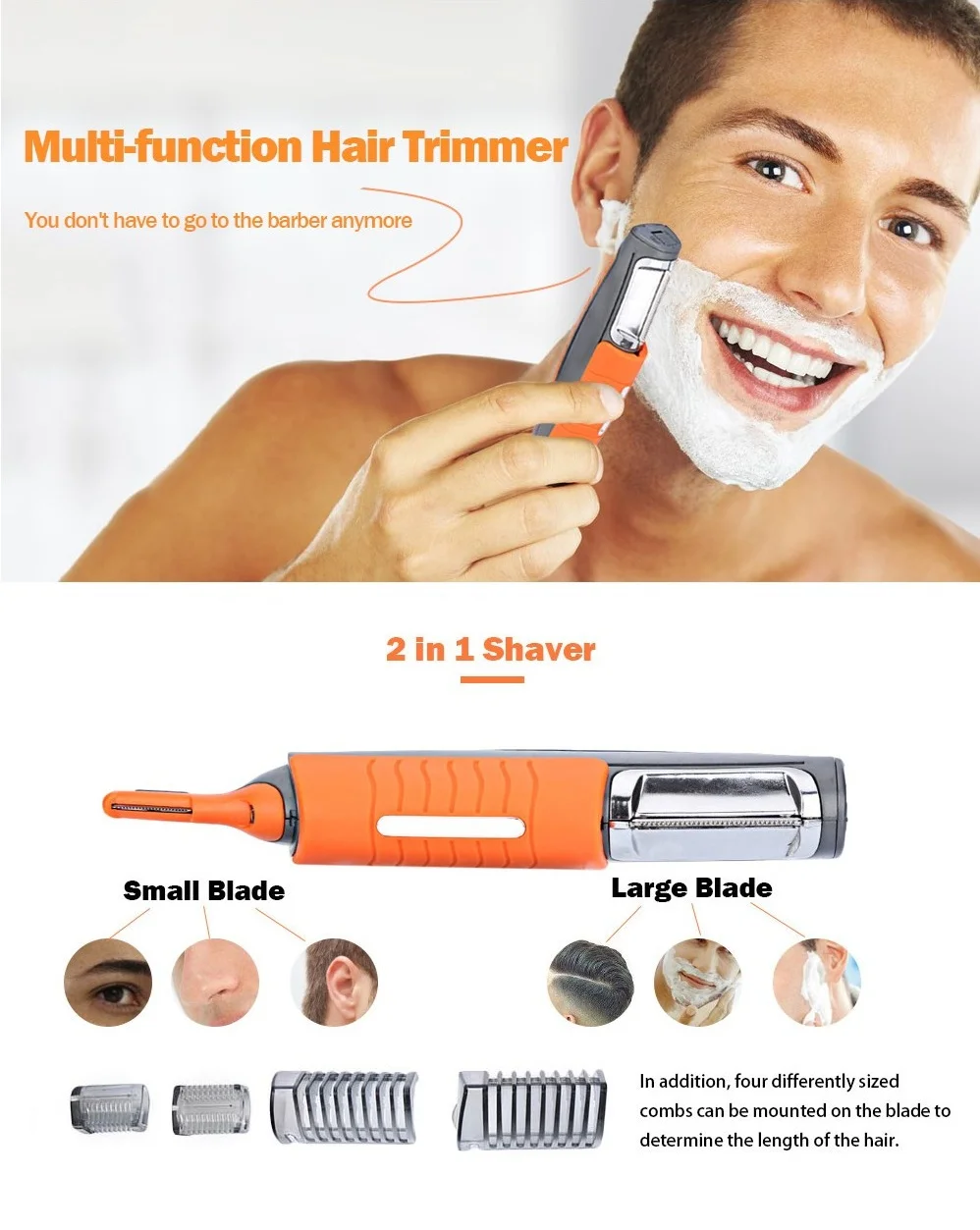 multifunction 2 in 1 hair trimmer