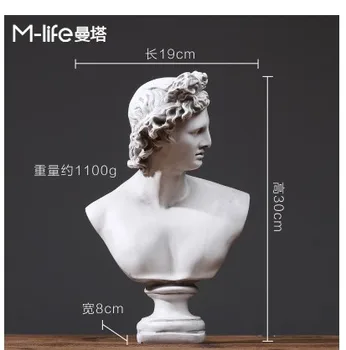 

Art European oak manor sculpture ornaments Home character sketch model room furniture soft decoration Venus statue David