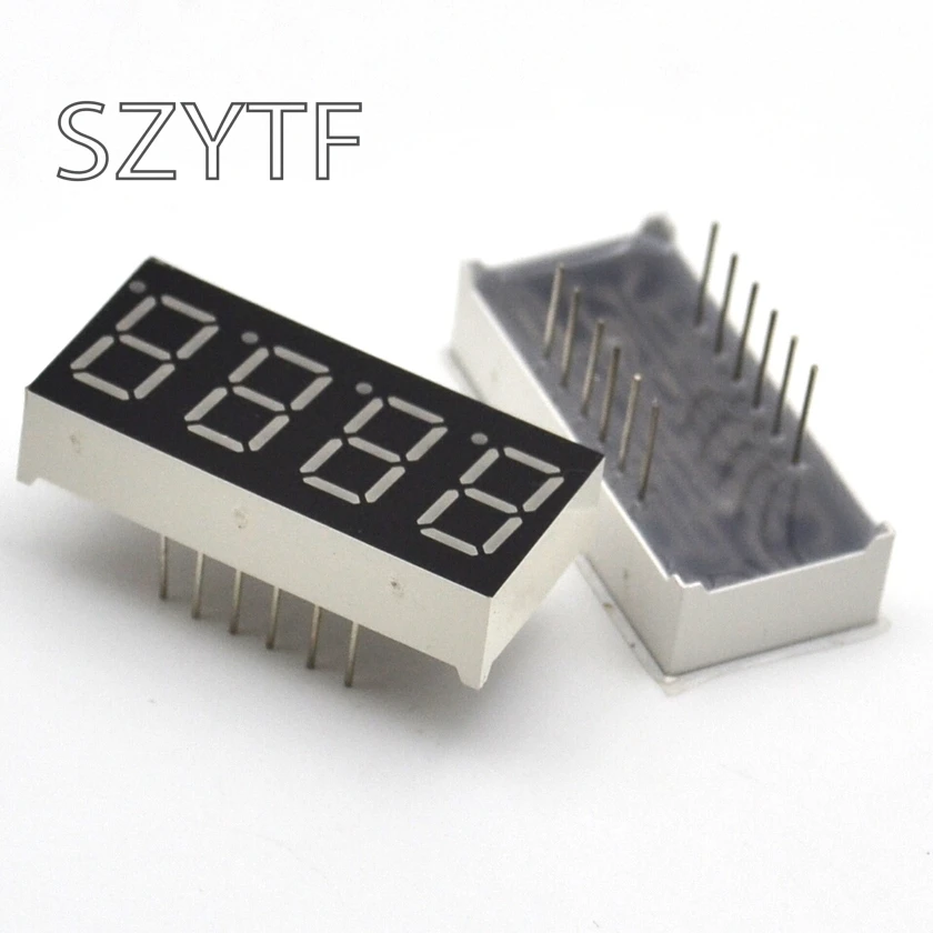 

10pcs 4bit 1 bit Common Anode Positive Digital Tube 0.36 in. Red LED Digit 7 Segment 3461BS