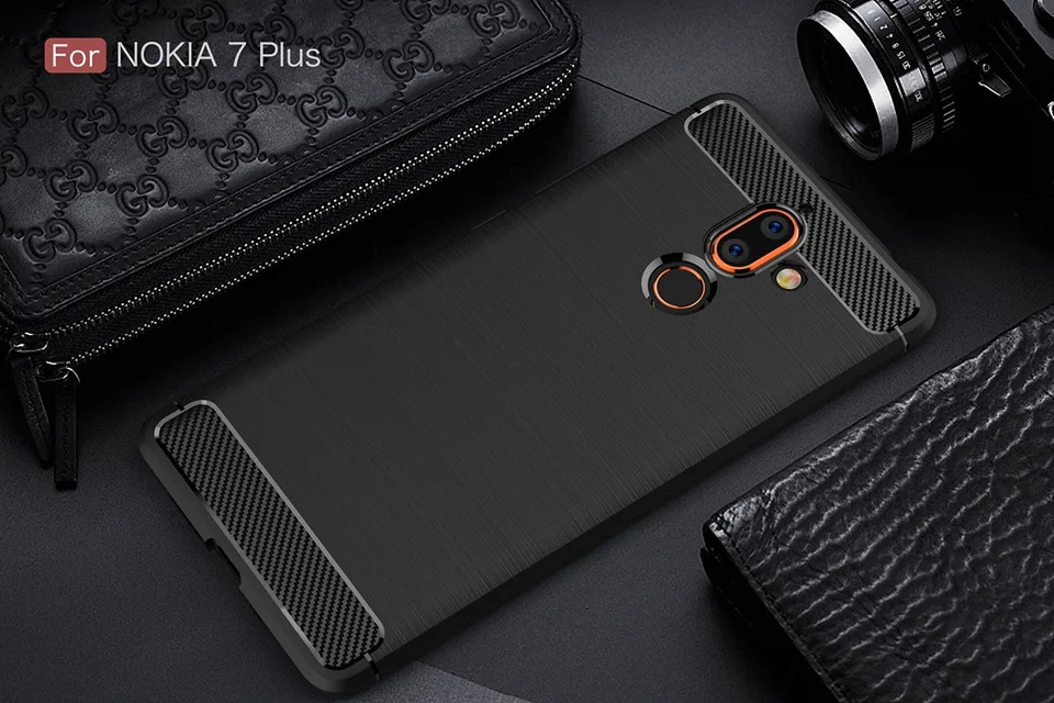 Carbon Case For Nokia 7 Plus  Soft TPU Silicon Luxury business Style TPU Case For Nokia 6 5 Back Phone Cover on Nokia 5 6 Coque  (11)