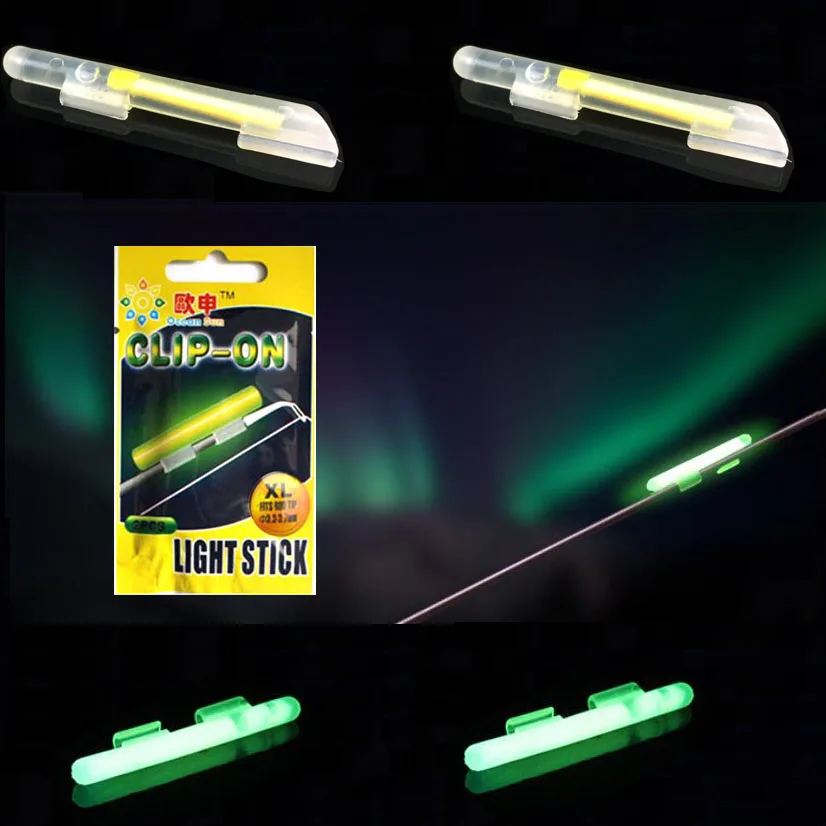 Clip On! 20pcs(10bags) Xl L M Night Fishing Lighting Stick Wand Green  Chemical Glow Stick Fishing Light Stick - Fishing Float - AliExpress