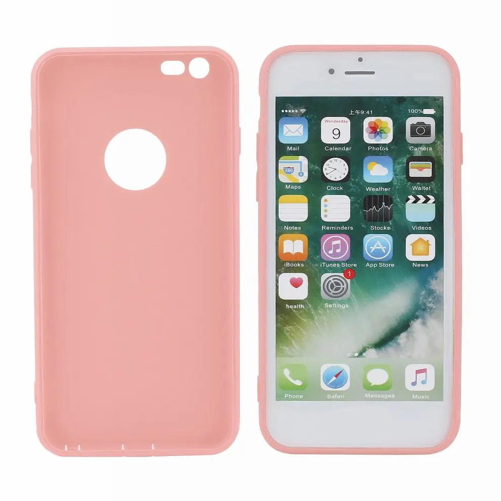 

10pcs Silicone Pink Matte Back Cover Shockproof Protective Phone Case Shell For iPhone 6/6S Plus