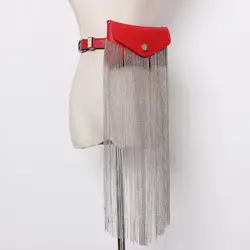 Новая летняя поясная сумка из искусственной кожи с красными кисточками, комбинированная мини-сумка, индивидуальный длинный ремень