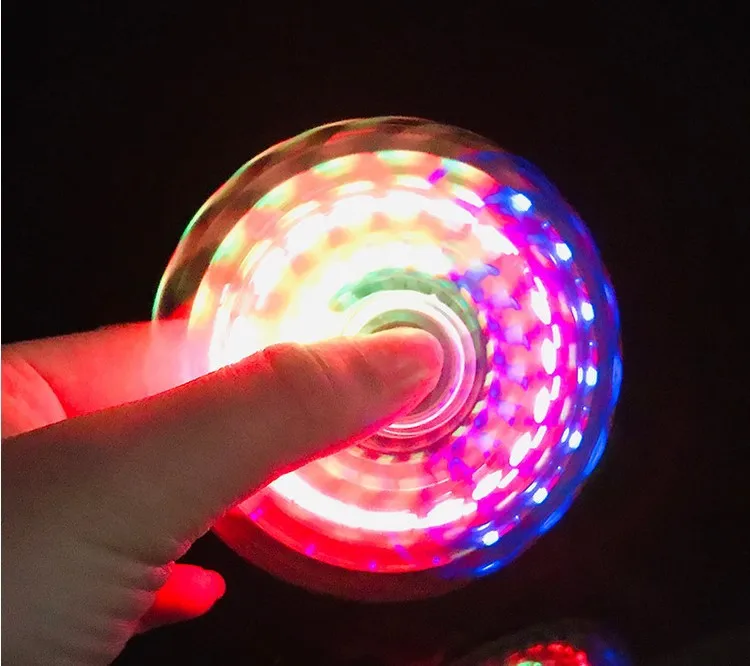

Luminous LED light Fidget Spinner Hand Top Spinners Glow in Dark Light EDC Figet Spiner Batman Finger Stress Relief Toys