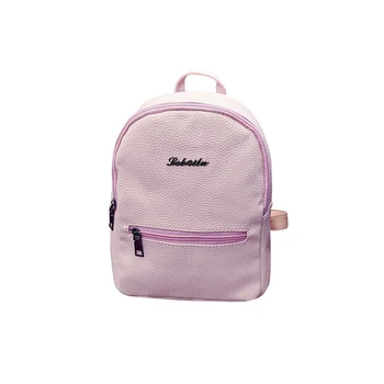 

2019 Students Mini Shoulder Bag High Quality PU Leather Fashion Girl Candy Color Small Backpack Female Back Pack Bag Rucksacks