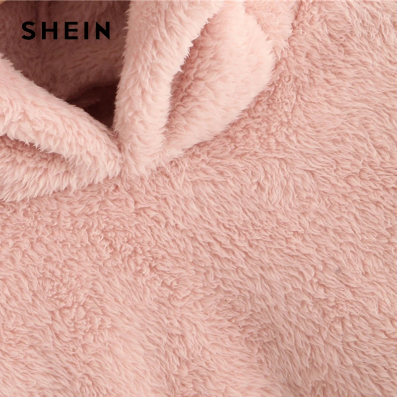 SHEIN الوردي Preppy جميل مع الدببة آذان الصلبة تيدي هوديي البلوفرات البلوز الخريف المرأة الحرم الجامعي عارضة بلوزات SHEIN الوردي Preppy جميل مع الدببة آذان الصلبة تيدي هوديي البلوفرات البلوز الخريف المرأة الحرم الجامعي عارضة بلوزات