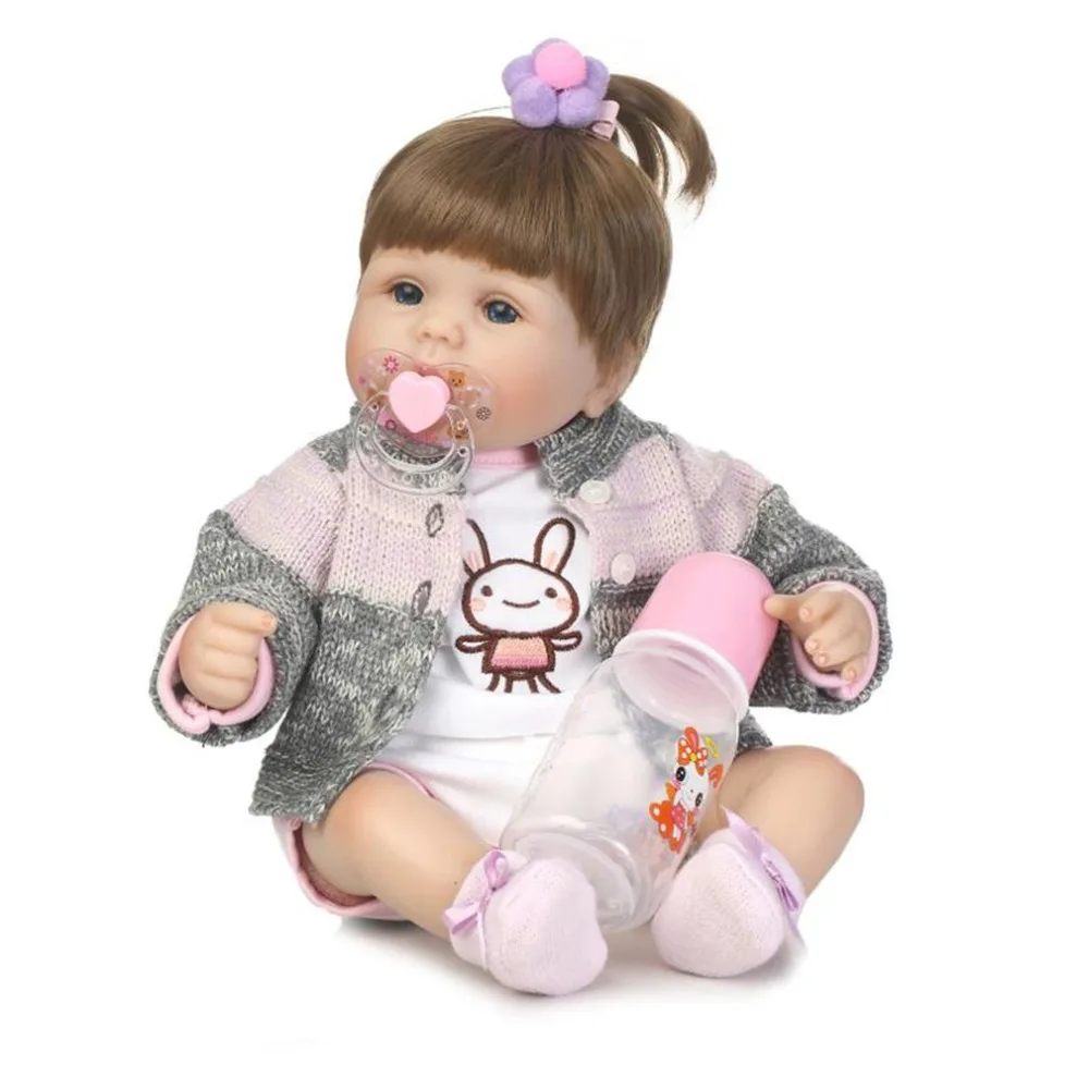 

40cm Lifelike Newborn Baby Doll Toys Cloth Body Silicone Vinyl Baby Doll Reborn Kids Playmate Gift Toys Dolls boneca reborn