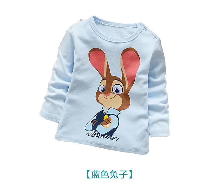 Autumn Kids Boys Girls T Shirt Cute Cartoon Print Long Sleeve Baby Cotton Tops T-shirts Children O-neck T-shirt Tops Clothing