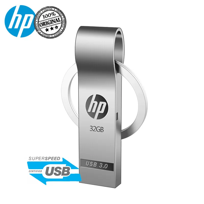 Флешка Новое поступление hp Металл USB Flash Drive флешки 16 gb 32 ГБ, 64 ГБ и 128 ГБ с tipe пользовательские мультфильм логотип флешки DJ диск на ключ Cle USB3.0 флешки