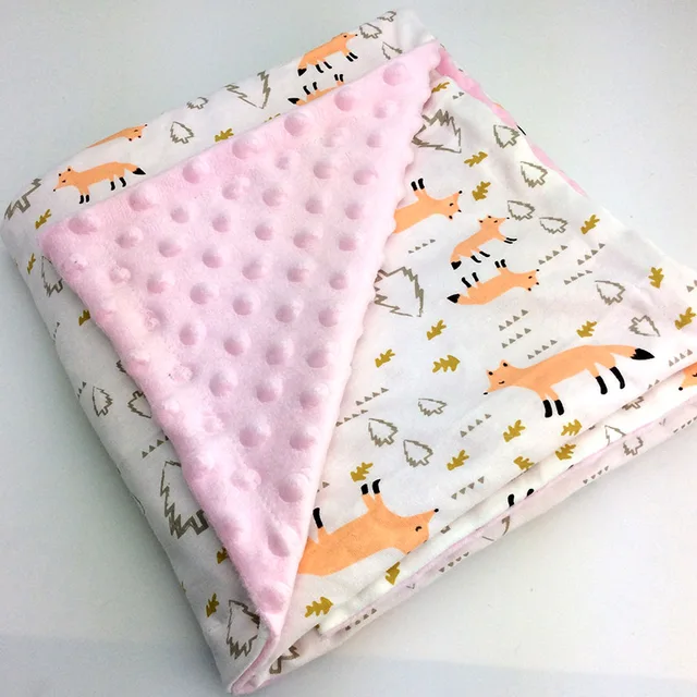 flannel and fleece baby blanket