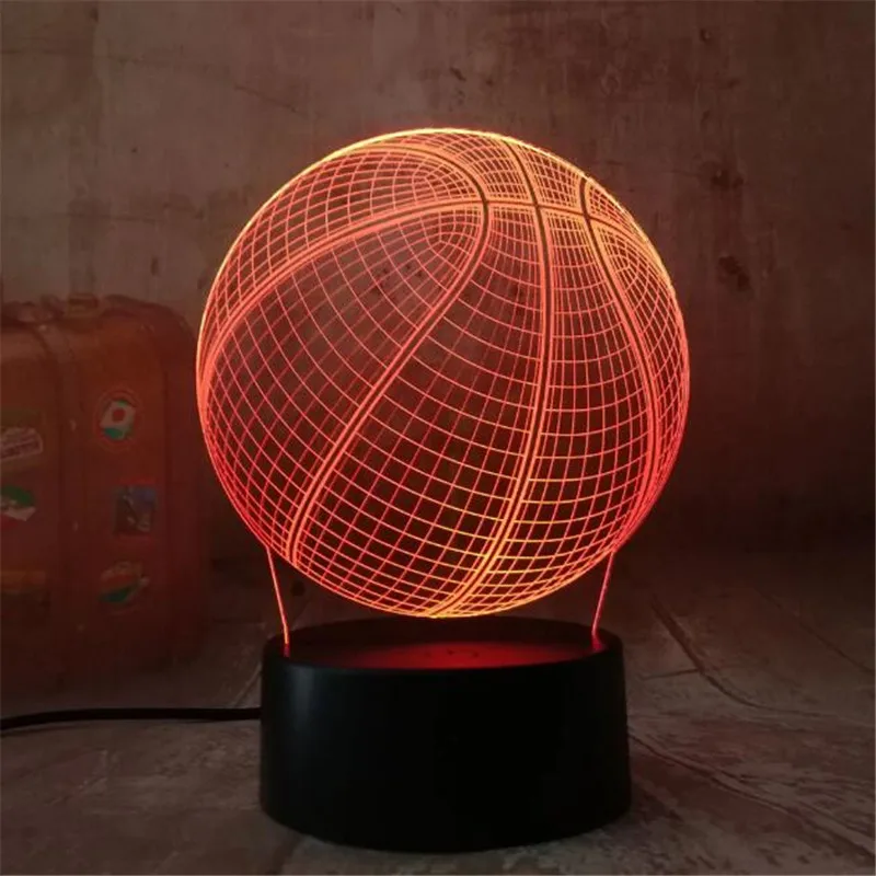 

Basketball Sport LED 3D illusion lamp Decoration Touch Usb 7 Colors Change Lamps lights Night Light Best Child Boys Man Gifts