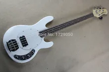 Hot Selling High Quality Active Pickup White Music Man StingRay 4 Strings Electric Bass Free Shipping 2015