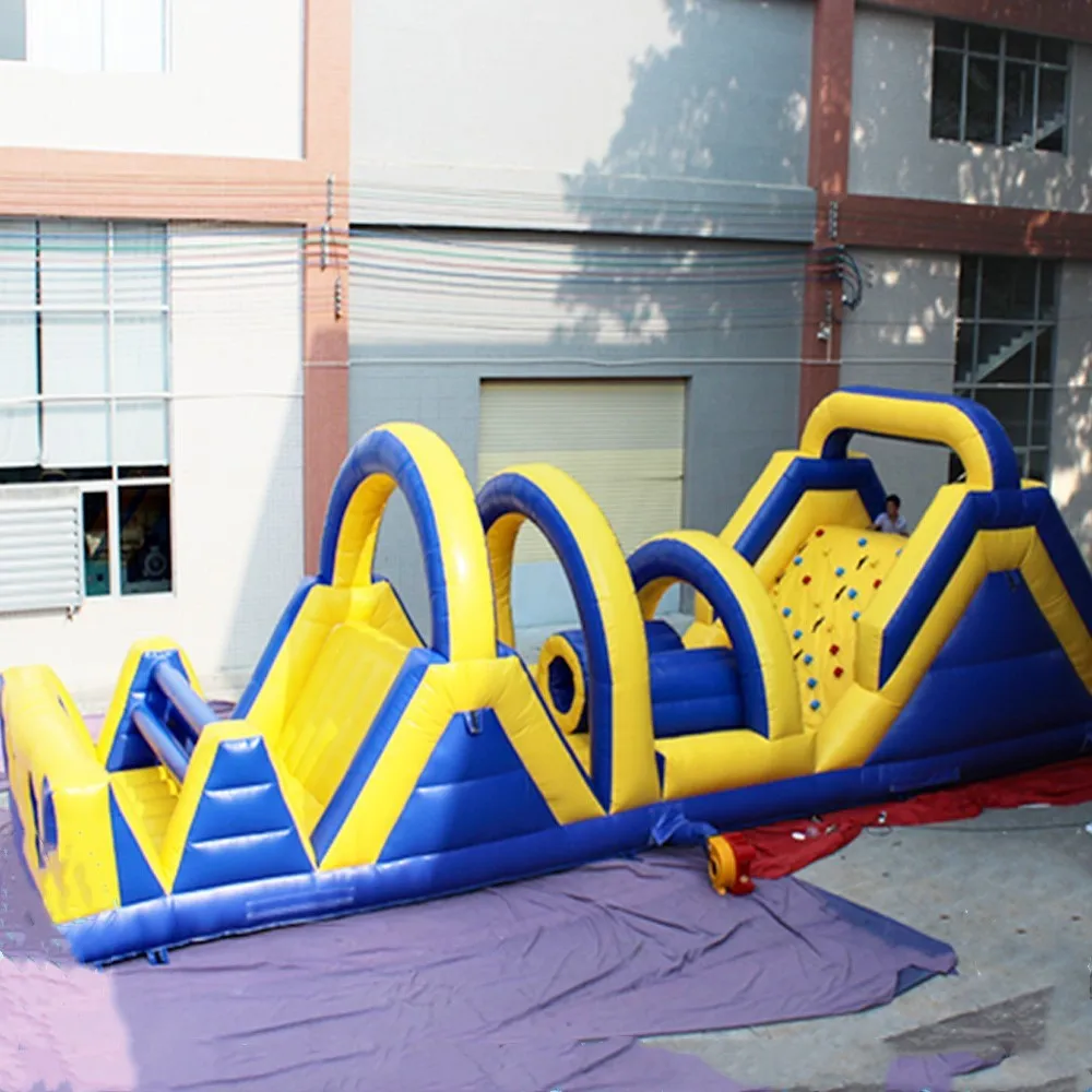 

Kids Outdoor Inflatable Obstacle Bouncer with Blowers