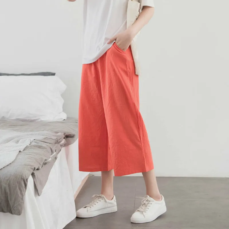 New 2016 Women Pants Solid Color Drawstring Elastic Waist