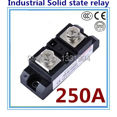 

DC to AC SSR-H250ZF 250A SSR relay input DC 3-32V output AC660V industrial solid state relay