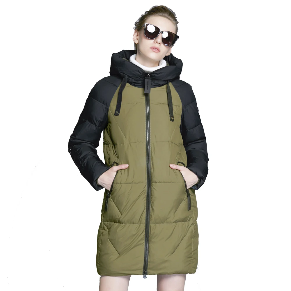 ICEbear 2018 Hot Sales High-quality Brand Apparel Windproof Thickened Warm Fashion Coat Winter Women Coat Long Jacket 17G637D цена ICEbear 2018 Hot Sales High-quality Brand Apparel Windproof Thickened Warm Fashion Coat Winter Women Coat Long Jacket 17G637D цены онлайн