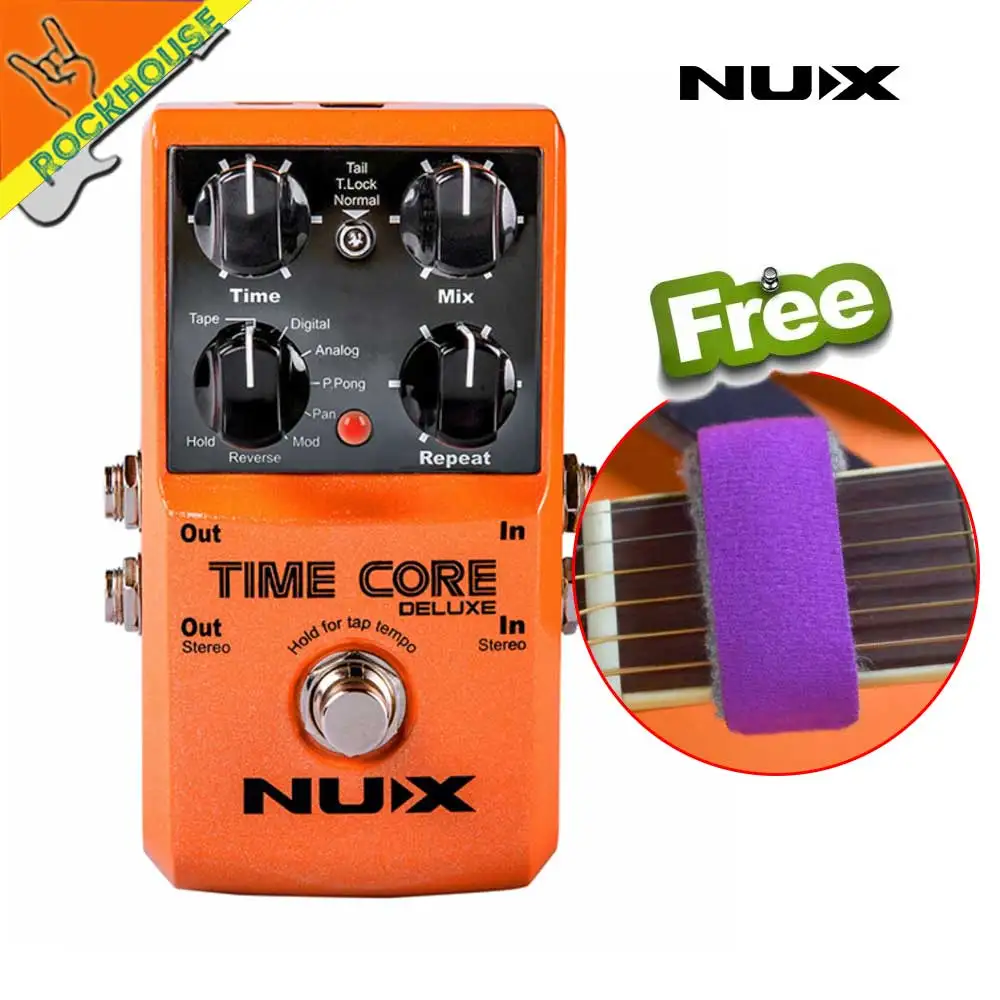 NUX Time Core Deluxe Digital Delay Guitar Pedal 7 Delay Effects Pedal