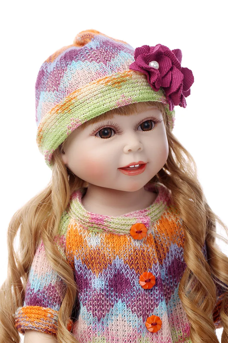 Американский принцесса 18 "45 см девочка кукла с зимняя одежда обувь шляпа дети играют дома игрушки подарок на день рождения