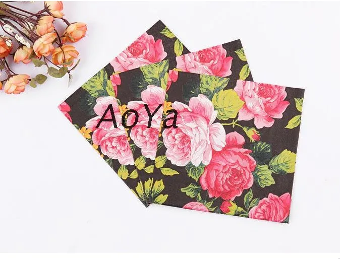 

Hot!multicolour table napkin paper tissue facial tissue paper print tissue table napkin paper oil painting