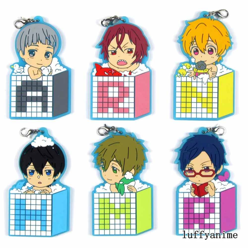 Бесплатно! Резиновая подвеска талисман Haruka Nanase Макото Тачибана Rin Matsuoka Ryugazaki Рей