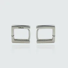 TOTASALLY Hot Cool Men's Stud Earrings Real 925 Sterling Silver Fashion Stylish Tiny Square Women's Earrings For Party Show