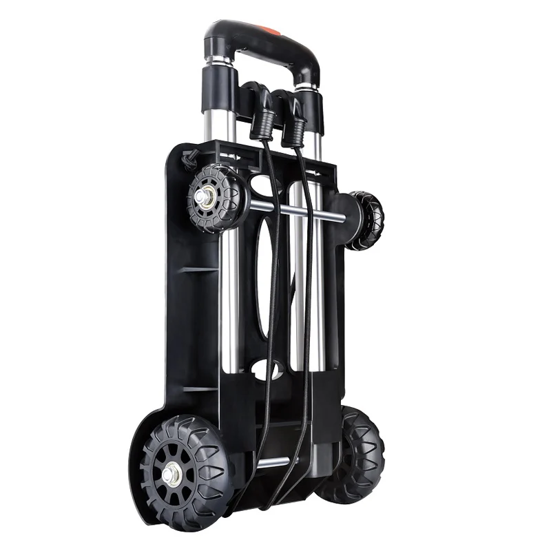 

Shopping small cart portable trolley folding household grocery cart trolley four-wheel trailer pull cargo handling luggage cart