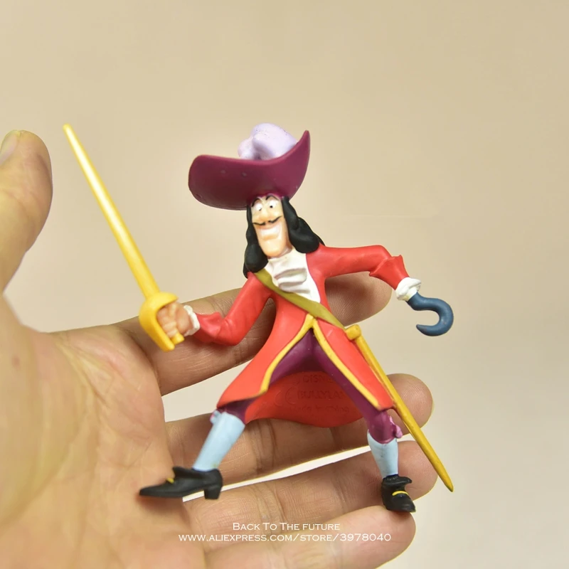 

Disney Peter Pan Captain hook 9cm PVC Action Figure Posture Model Anime Collection Figurine Toys model for children gift