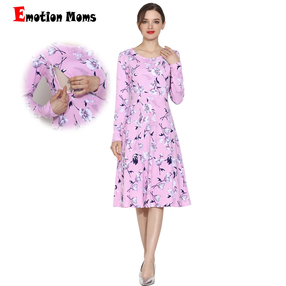 

Emotion Moms Spring Autumn Long Sleeve Maternity Nursing Clothing Patchwork Breastfeeding Clothes For Pregnant Women Maternity