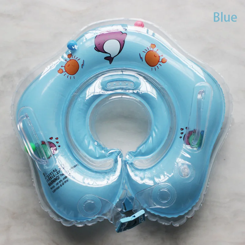 Swimming Baby Accessories Neck Ring Tube Safety Infant Float Circle For Bathing Yellow Duck Inflatable Water Drink Cup