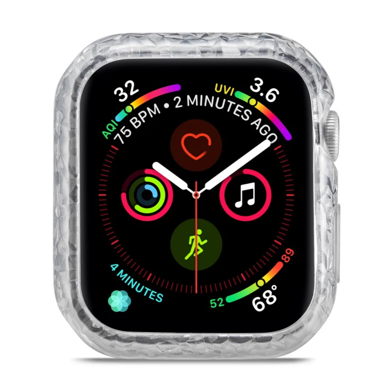 Прозрачная крышка для Apple Watch Band 4 серии 4 40 мм 44 мм мягкий прозрачный TPU ультра-тонкий защитный чехол для iWatch 4
