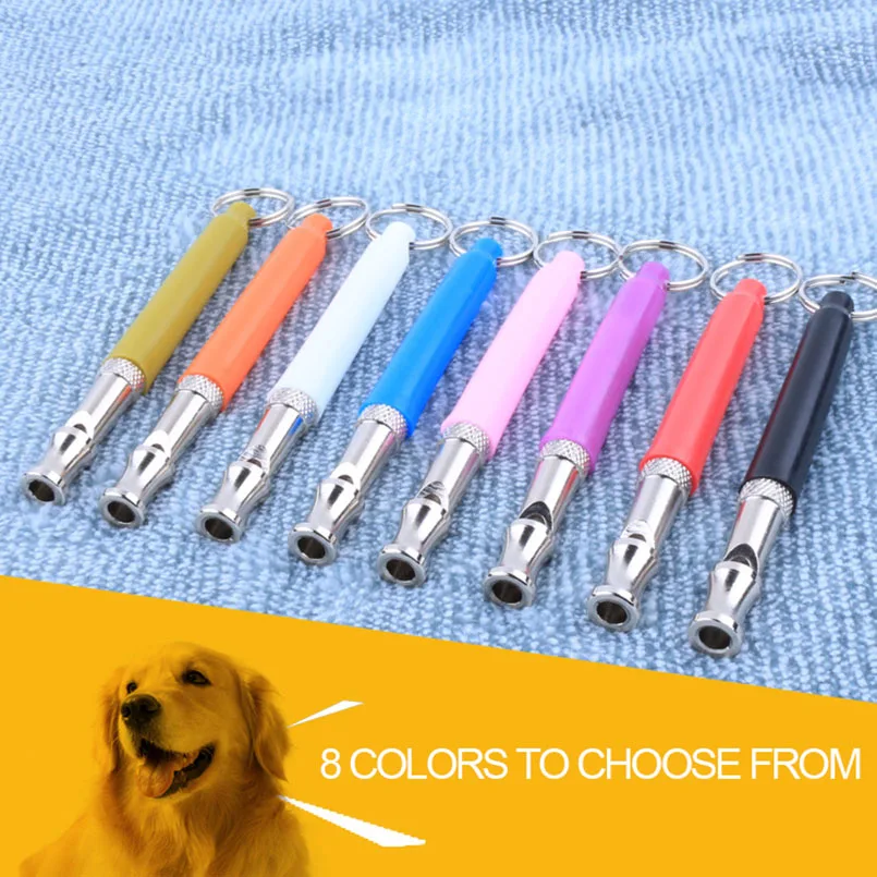1Pcs Adjustable Pet Dog Cat Training Obedience Colorful Whistle