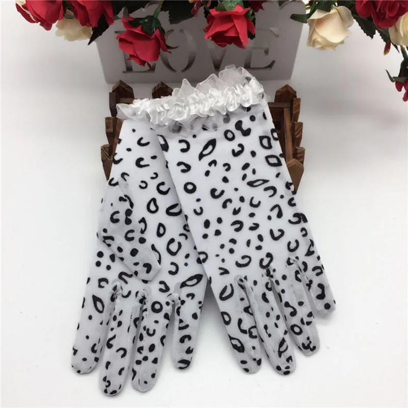 Новые женские сексуальные леопардовые шелковые вышитые кружевные цветочные перчатки очаровательные женские тонкие сексуальные перчатки для женщин
